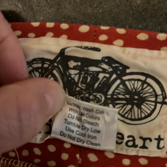 Effie‘s Heart A-line skirt, burnt orange (pale red) with cream polka dots - Picture 5 of 5